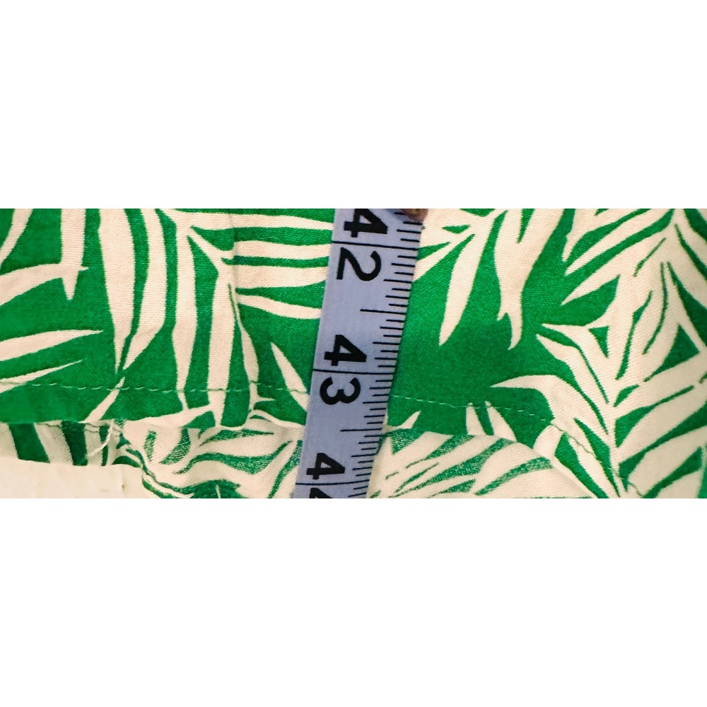 Japna Tropical Green Leaf Print Crop Top Summer Maxi Dress w/ Spilt, M - Picture 9 of 11